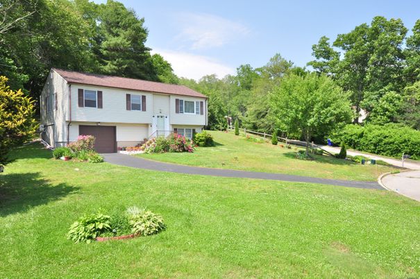 Attached, Backyard, Exterior, Facade, Raised Ranch