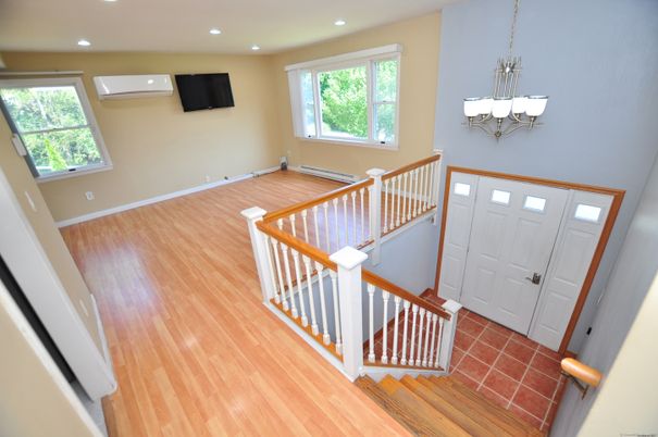 Chandelier, Interior, Recessed Lighting, Wood Texture Flooring