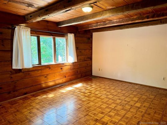 Empty room, Interior, Wooden Beams, Wooden Ceilings, Wood Texture Flooring, Wooden Walls