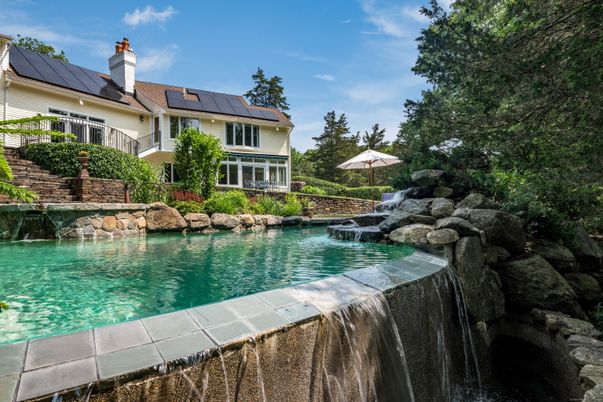 Exterior, Pool, Solar Panels