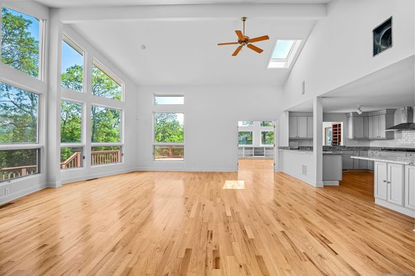 Empty room, Interior, Kitchen, Wood Texture Flooring