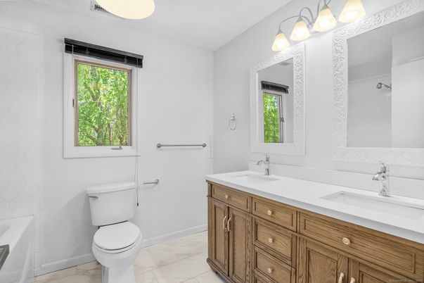 Bathroom, Dual Sink Vanities, Interior, Marble