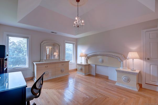 Chandelier, Home Office, Interior, Wood Texture Flooring