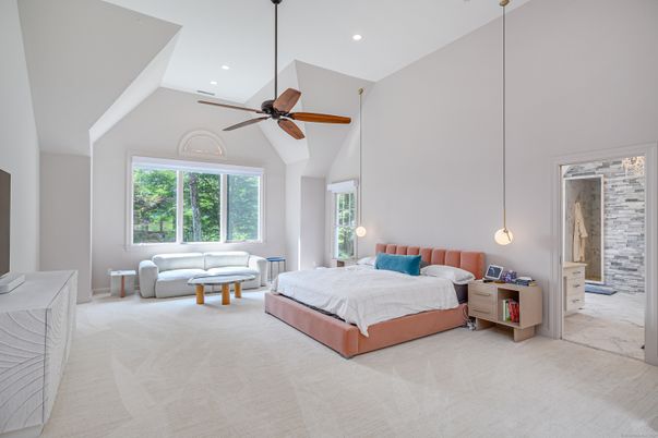 Bedroom, Interior, Pendant Lights, Recessed Lighting