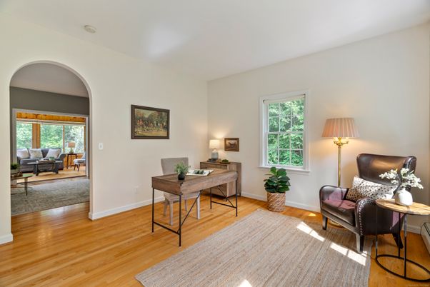 Home Office, Interior, Wood Texture Flooring