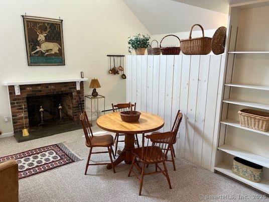 Dining room, Fireplace, Interior