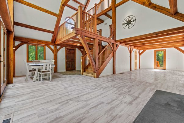 Dining room, Interior, Wooden Beams, Wood Texture Flooring