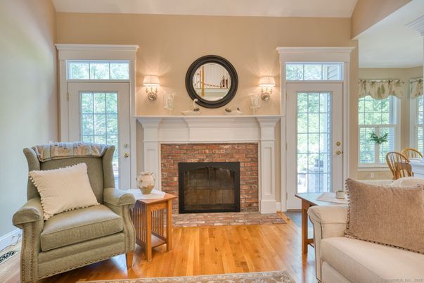 Fireplace, Interior, Wood Texture Flooring
