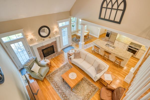 Fireplace, Interior, Living room, Wood Texture Flooring