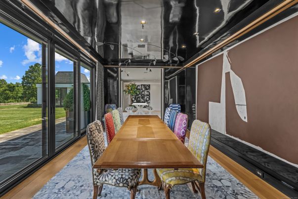 Dining room, Interior, Wood Texture Flooring