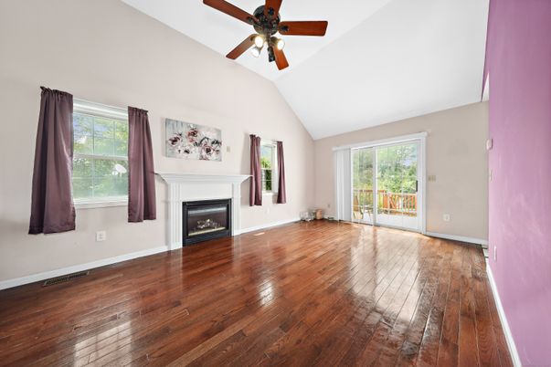 Empty room, Fireplace, Interior, Wood Texture Flooring