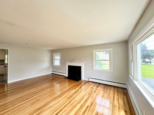 Empty room, Fireplace, Interior, Wood Texture Flooring
