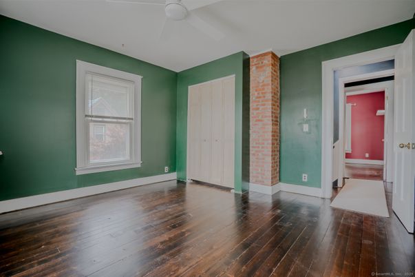 Empty room, Interior, Stone Walls, Wood Texture Flooring