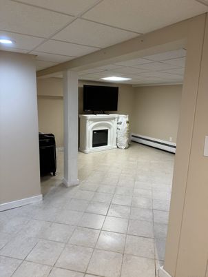 Empty room, Fireplace, Interior, Recessed Lighting