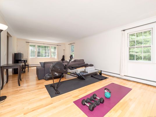 Fitness Equipment, Interior, Wood Texture Flooring