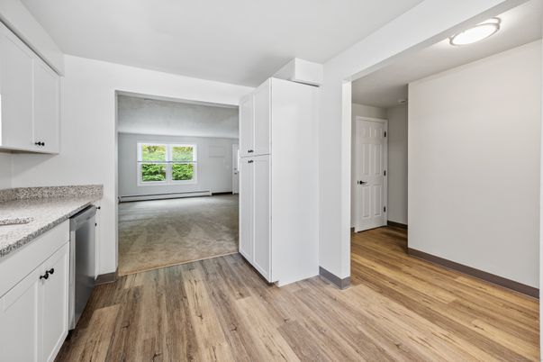 Empty room, Interior, Kitchen, Wood Texture Flooring