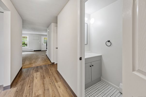 Bathroom, Interior, Wood Texture Flooring