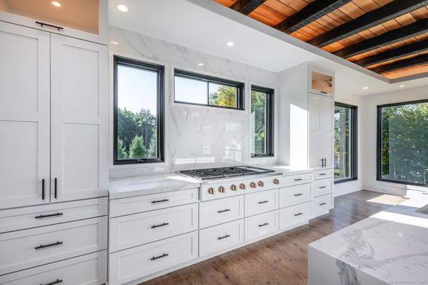 Interior, Kitchen, Marble Walls, Recessed Lighting, Wooden Beams, Wooden Ceilings, Wood Texture Flooring