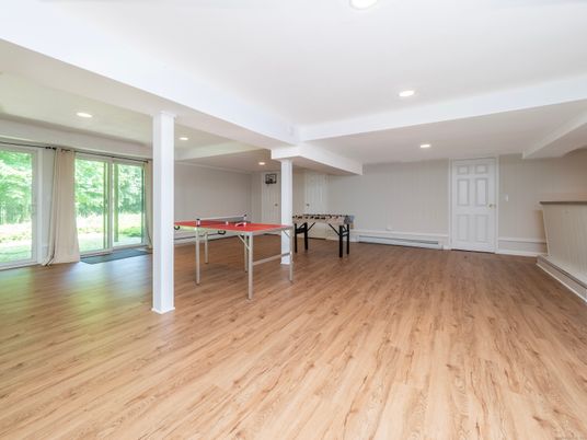 Game Room, Interior, Recessed Lighting, Wood Texture Flooring