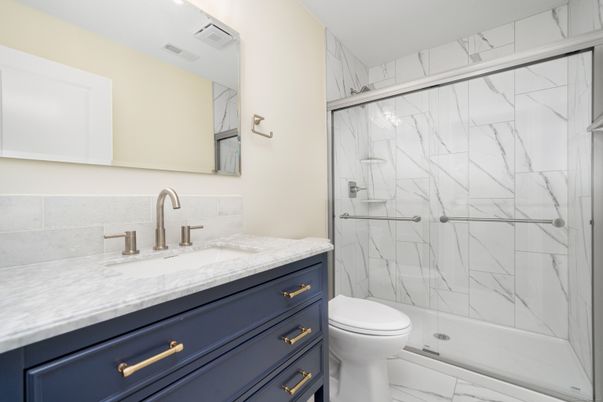 Bathroom, Glass Shower, Interior, Marble, Marble Walls