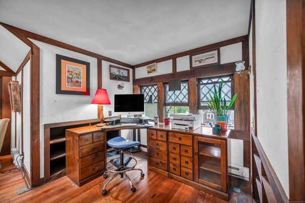 Home Office, Interior, Wood Texture Flooring
