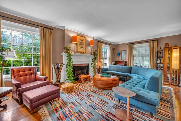 Fireplace, Interior, Living room, Wood Texture Flooring