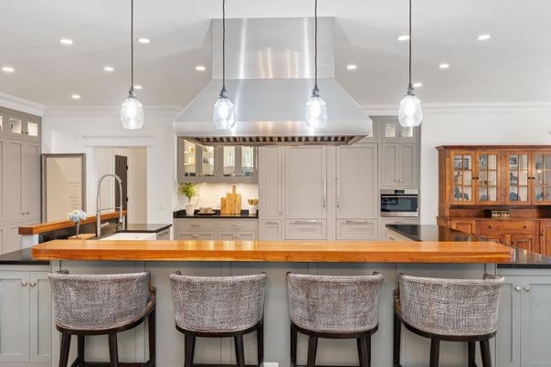 Interior, Kitchen, Pendant Lights, Recessed Lighting, Stainless Steel Appliances