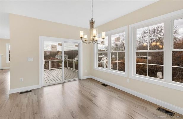 Chandelier, Empty room, Interior, Wood Texture Flooring