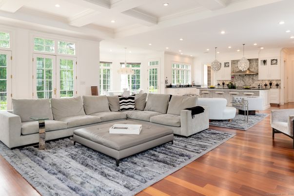 Interior, Kitchen, Living room, Pendant Lights, Recessed Lighting, Wood Texture Flooring