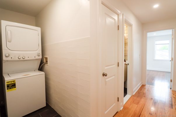 Interior, Recessed Lighting, Utility Closets, Washer, Wood Texture Flooring