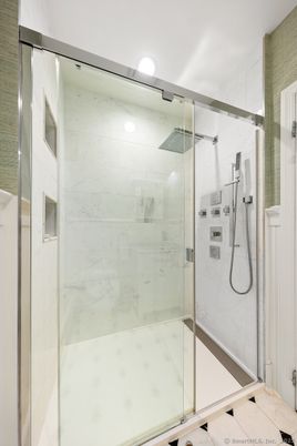 Bathroom, Glass Shower, Interior, Marble Walls