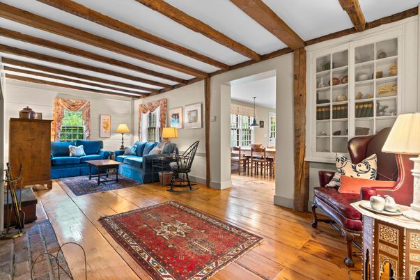 Dining room, Interior, Living room, Wooden Beams, Wood Texture Flooring