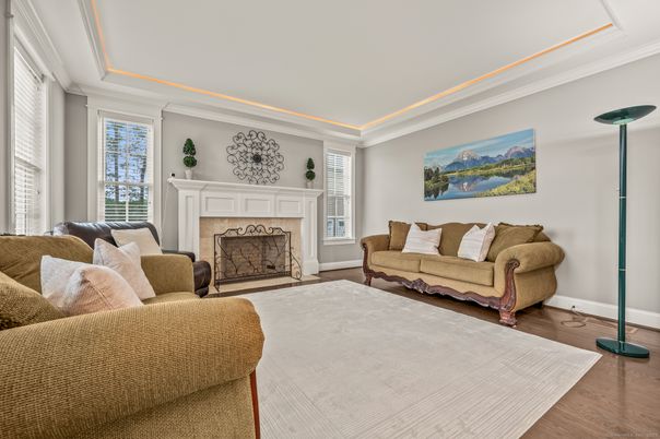Fireplace, Interior, Living room, Wood Texture Flooring