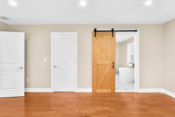 Interior, Marble, Recessed Lighting, Wood Texture Flooring