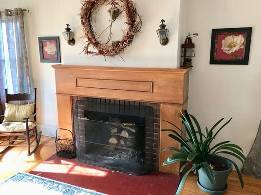 Fireplace, Interior, Wood Texture Flooring