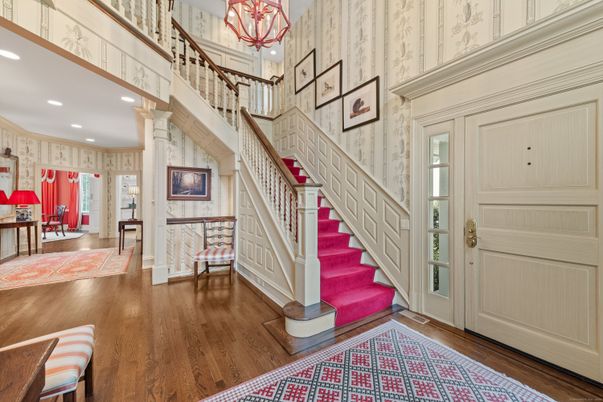 Chandelier, Interior, Recessed Lighting, Wood Texture Flooring