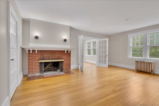 Empty room, Fireplace, Interior, Wood Texture Flooring