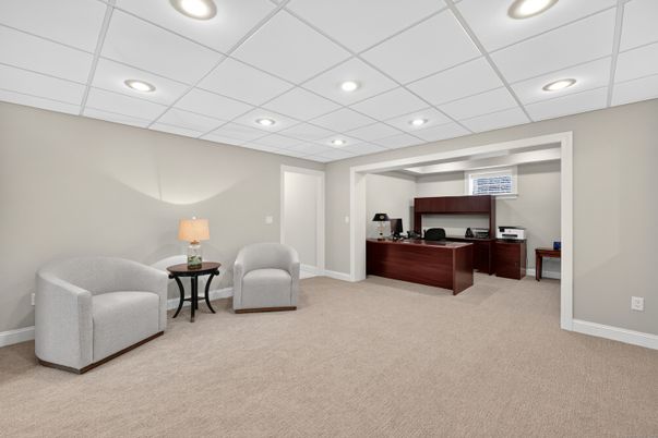 Home Office, Interior, Recessed Lighting