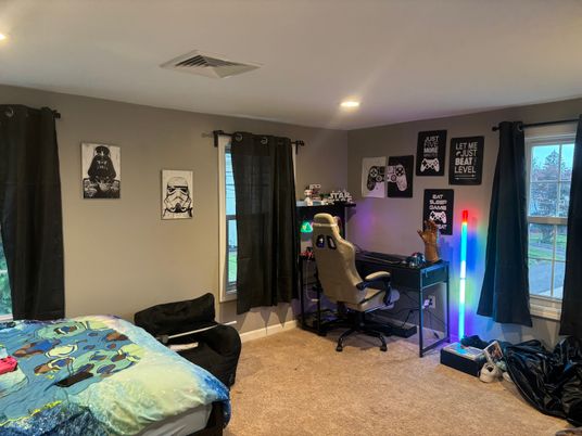 Bedroom, Home Office, Interior, Recessed Lighting