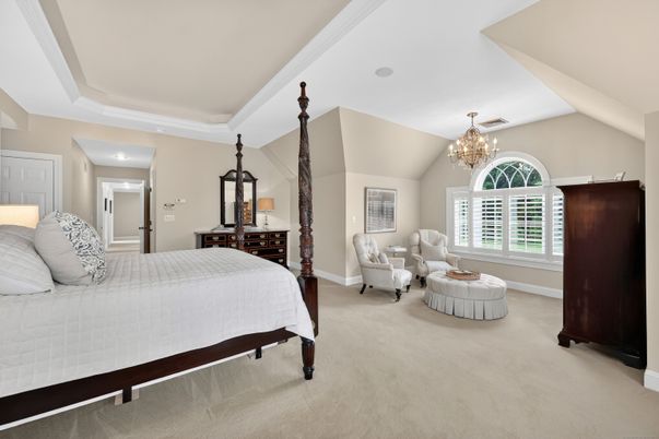 Bedroom, Chandelier, Interior, Recessed Lighting