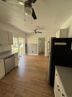 Interior, Kitchen, Wood Texture Flooring