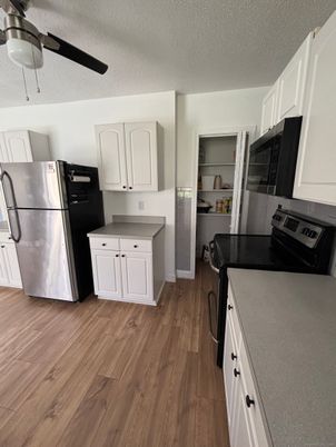 Interior, Kitchen, Wood Texture Flooring