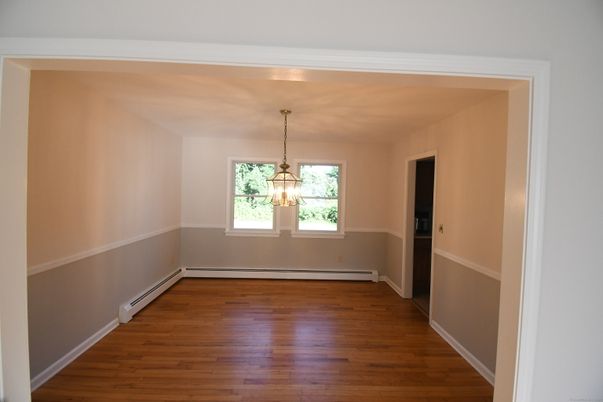 Empty room, Interior, Pendant Lights, Wood Texture Flooring