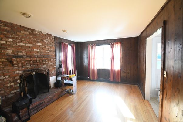Fireplace, Interior, Stone Walls, Wood Texture Flooring, Wooden Walls