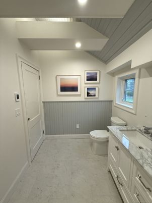 Bathroom, Interior, Marble, Recessed Lighting