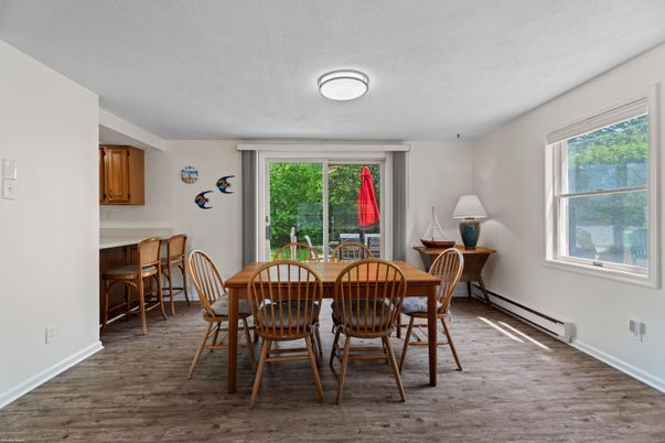 Dining room, Interior, Wood Texture Flooring