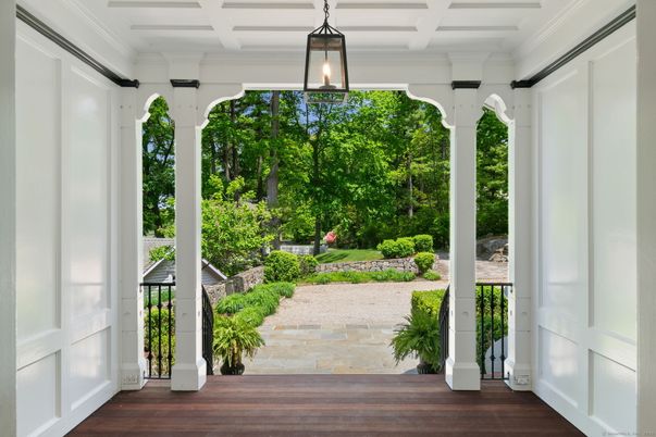 Exterior, Pendant Lights, Wood Texture Flooring