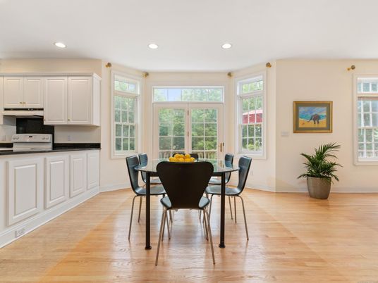 Dining room, Interior, Kitchen, Recessed Lighting, Wood Texture Flooring