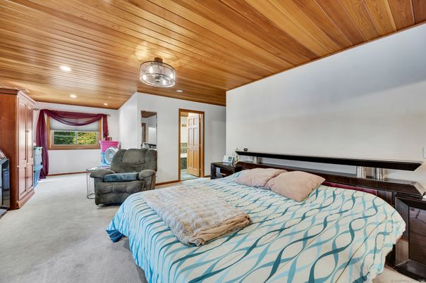 Bedroom, Interior, Recessed Lighting, Wooden Ceilings