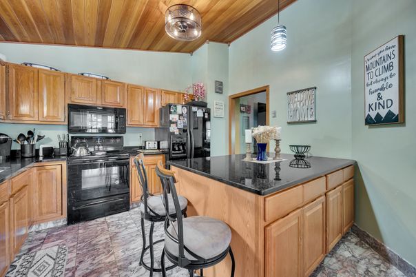 Interior, Kitchen, Pendant Lights, Wooden Ceilings
